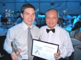 PhotoID:8074, Aaron Fraser and Ken Kwong celebrate their awards