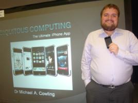 PhotoID:8770, Michael Cowling gave a presentation on the new wave of computing which is set to change the way we conduct our lives.