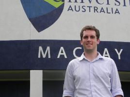 PhotoID:10180, Sean Kane on a recent visit to CQUniversity Mackay Campus