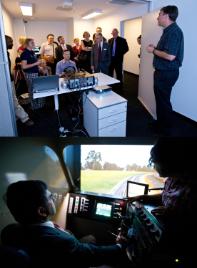 PhotoID:14158, Visitors tried out the new road and rail simulation laboratory for applied cognitive-behavioural human factors research