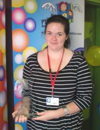 PhotoID:12436, Early Childhood student Jessica Firkin with her award