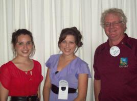 PhotoID:13156, Sylvia and Tiarna with Rotary rep Phil Wilson