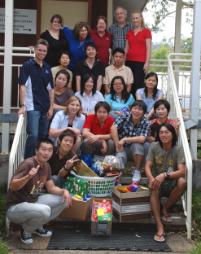 PhotoID:5261, Staff and Students from CQU's Language Centre dug deep and gave to St Vincent de Paul.