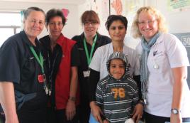 PhotoID:11747, Caryl (left) and Cathy (second from left) during their Nepal visit