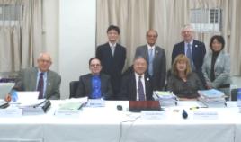 PhotoID:14320, Prof Hilary Winchester (third from left) on the multinational accreditation panel in Hong Kong
