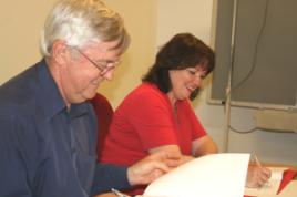 PhotoID:6569, DPI&F General Manager for Horticulture John Chapman and CQUniversity's Professor Jennelle Kyd at the signing