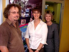 PhotoID:4619, left to right - CQU's Dr Shane Hopkinson, Lucinda Reck, Manager, Child Care Regulation Unit Mackay Whitsunday Region and Narelle Pearse CEO for Mackay Whitsunday Regional Economic Development Corporation (MWREDC) discuss the forum