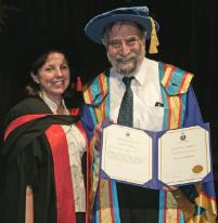 PhotoID:5476, Dr Donna Brien congratulates Dr Robert O'Sullivan on his PhD