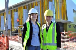 PhotoID:13161, Allied Health Clinic manager Jude Wills (right) and project admin officer Kayla Reilly on CQUniversity Rockhampton Campus