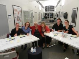 PhotoID:12204, Carolyn Ladewig, Sarah Wooldridge, Rosemarie Peikes, Maria Maroney, Ryan Hardy, Danielle Clifford enjoy an educational workshop at CQUniversity Mackay. 