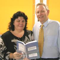 PhotoID:4108, Dr Bernadette Walker-Gibbs and Associate Professor Bruce Knight at the launch