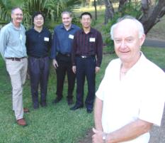 PhotoID:5768, The Vice-Chancellor with Professor Kerry Walsh, Qing Huang, Dr Kieren Jamieson and Professor Qing-Long Han