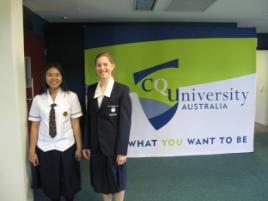 PhotoID:7338, Palisa and Laura at Gladstone Campus