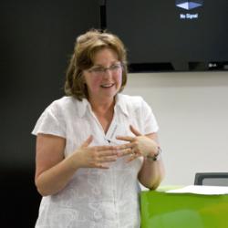 PhotoID:13321, Professor Donna Brien addresses the Cookbook Symposium