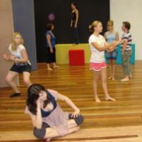 PhotoID:5456, Tegan Timson (front) joins the class for drama exercises