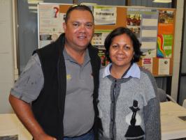 PhotoID:14825, Alan Bird from Darumbal Community Youth Service with Sandra Creamer from CQUni Office of Indigenous Engagement