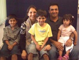 PhotoID:7620, Rafiq and family during their visit to Rockhampton Campus