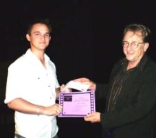 PhotoID:4696, Jason gets his award from the judge