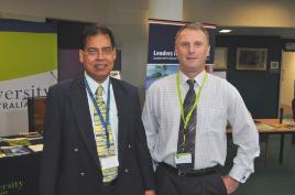 PhotoID:10603, Professor Gopinath Chattopadhyay with conference participant Peter Barnwell