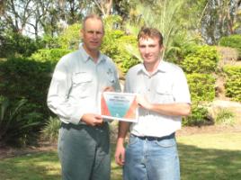 PhotoID:4855, Engineering student, Samuel Givney with QAL Managing Director, Johan van Zyl