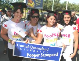 PhotoID:5678, The CQU Pooper Scoopers fly the flag