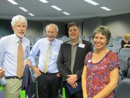 PhotoID:9690, Ross Quinn, Andrew Palmer, Dr Pierre Viljoen and Suzi Blair at the Rockhampton forum