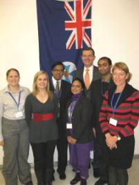 PhotoID:8296, Bobby (second from right) and other members of the exchange program group with Australian Ambassador to Germany Peter Tesch