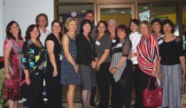 PhotoID:12385, International Nurses Day organising committee members and presenters gather at CQUniversity Rockhampton