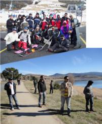 PhotoID:9218, The students on the snowfields and exploring Lake Jindabyne