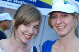 PhotoID:6527, Kristy Walford and Amy Hughes from Heights College enjoy the festivities at the open night.