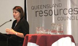 PhotoID:7552, Premier Bligh outlines her Government's support for the resources industry