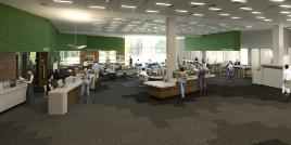 PhotoID:9746, An artist's impression of the refurbished library interior expected to be completed in July.