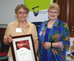 PhotoID:6557, Deputy VC Professor Angela Delves with Shirley at the function