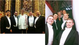 PhotoID:14813, Paul Tabone (pictured right and middle right) with performers in Verona including Andrea Bocelli (white shirt) and Placido Domingo (grey beard). LINK for larger images