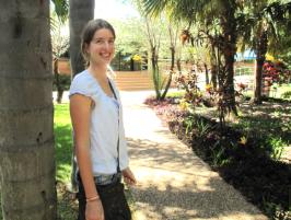 PhotoID:11928, Masters student Angele Lecacheur at CQUniversity Rockhampton Campus during her internship with the Centre for Environmental Management