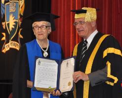 PhotoID:14336, Community stalwart Merilyn Luck is recognised on graduation day