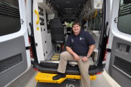 PhotoID:13476, Senior lecturer Anthony Weber is looking forward to using the ambulance as a teaching tool