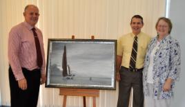 PhotoID:8542, Professor Scott Bowman with Dave Cardnell and Emeritus Professor Elizabeth Taylor AO