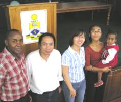 PhotoID:5696, From left are Michael Muchiri, visitor Seno, Anastasia, Menik and daughter Alycia