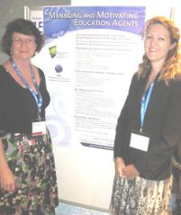 PhotoID:9709, PhD student Nadia O'Connell and Adjunct Professor Debbie Clayton with their well-received poster presentation