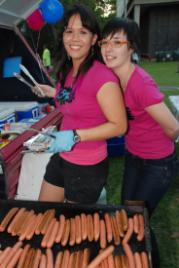 PhotoID:6531, Roz and Nell from Sea FM cook up a storm at the open night.