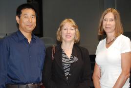 PhotoID:8041, Retreat participants included Professor Qing-Long Han, Dr Santina Bertone and Dr Jeanne Allen. Dr Allen, who has come through the ranks in Rockhampton, has just moved to the University of Tasmania