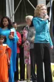 PhotoID:4810, Ana Stevenson - one of the finalists - performing at the recent Multicultural Fair