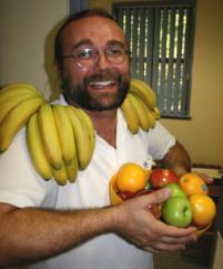 PhotoID:7012, Dale Trott gets a little 'fruity' about this week's activities.