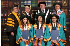 PhotoID:11443, Dr Samrejvanich (front row centre) on Graduation Day