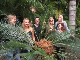 PhotoID:11489, Some of the European students who took part in the recent Going Home ceremony on Rockhampton Campus L-R Anders Christoffersen (Norway), Malin Ekblom (Sweden), Matti Von Leliwa (Germany), Elina Mattiasson (Sweden), Sabine Stucki (Switzerland) and Bianca Gockel (Germany)