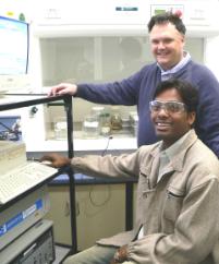 PhotoID:4465, Professor Richard Clegg with Indian engineering student, Ashutosh Srivastava 