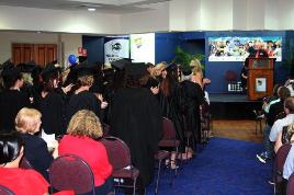 PhotoID:13767, VC Scott Bowman addresses the CQ TAFE graduation in Rockhampton