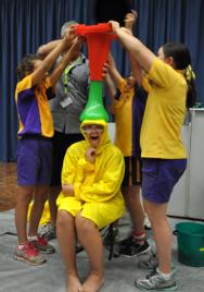 PhotoID:13588, Annika Jeffrey from Lakes Creek Primary School has the slime of her life at ScienceSpark on campus