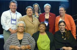 PhotoID:12837, L-R Dr Marc Broadbent, Selena Seymour, Prof Bronwyn Fredericks, Prof Lorna Moxham, Honor Cleary,  Prof Elaine Duffy, Melissa Walker (front) and Roweena Cleary (rear) 